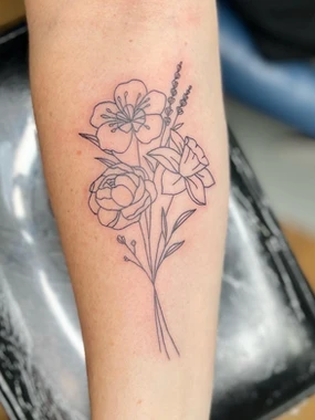 fine line flower tattoo — Blog — Certified Tattoo Studios
